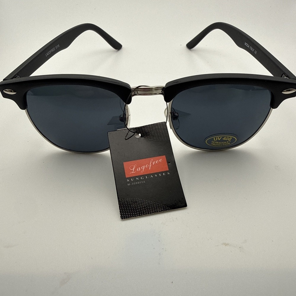 LAGOFREE Moda Italy 5116 Sunglasses -UV400 protection- Polarized Lens Black NWT